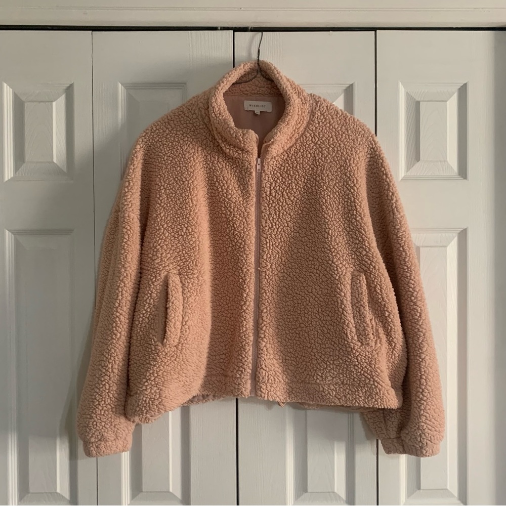 Teddy jacket blush pink